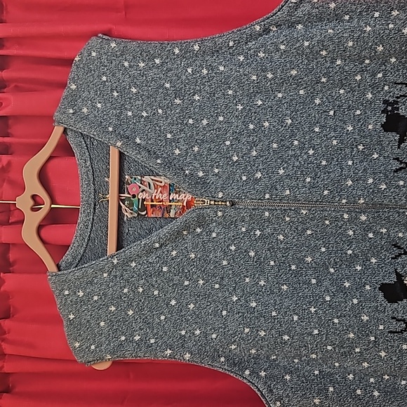 Snowman Knit Zip Up Vest - Picture 4 of 4